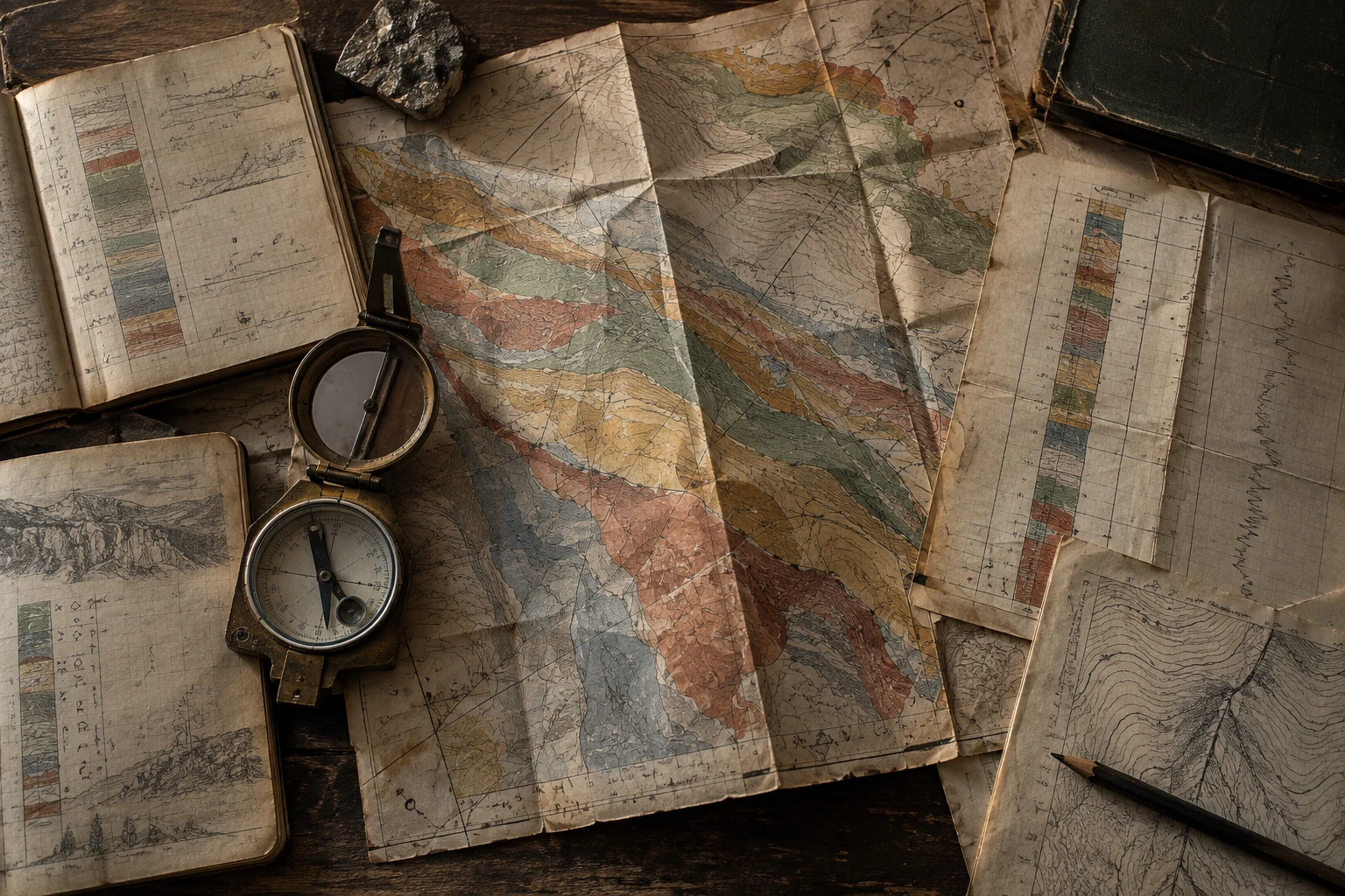 Historical geological maps and exploration records
